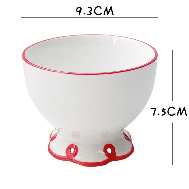 Holaroom Hollowed Ceramic Plate Milk Tea Cup Practical Dinner Plate Coffee Mug Dessert Bread Dish Dishware Kitchen Tableware