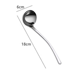 Korean 304 Stainless Steel Tablespoons Round Deepen Ramen Spoon Soup Ladle Restaurant Tableware New Kitchen Utensils