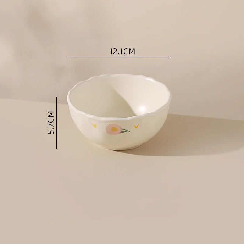 Underglaze Ceramic Printing Tableware Household Rice Bowl Binaural Soup Bowl Breakfast Fish Plate Kitchen Tableware