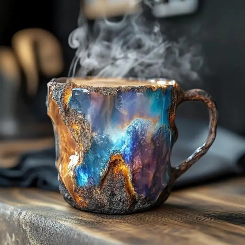 Creative Elegant Coffee Mug resin Agate Crystal Cup Imitation Mineral Crystal Tea Cup Household Water Cup Housewarming Gift