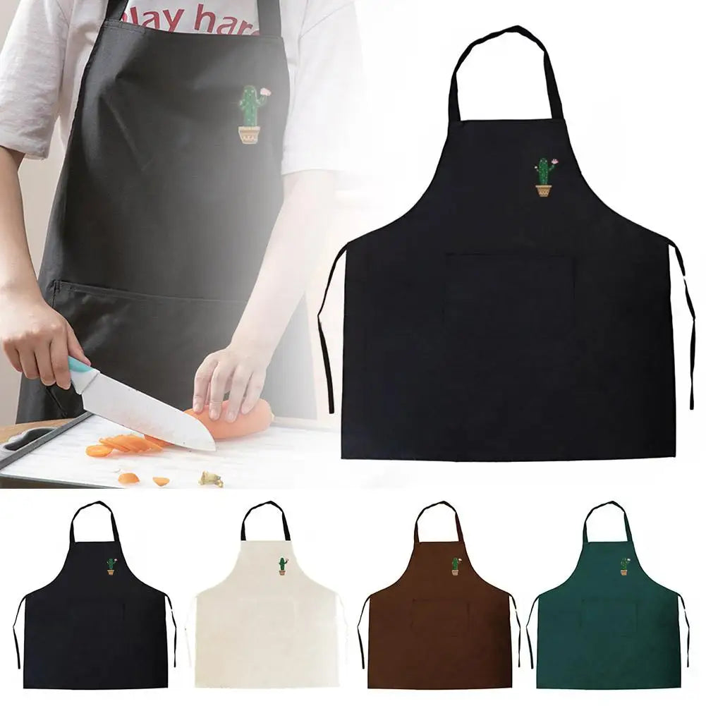 Kitchen Oil Resistant Aprons Cute Cartoon Korean Style Cactus Oil-proof Kitchen Home Rainbow Apron Waterproof Women Men E7M8