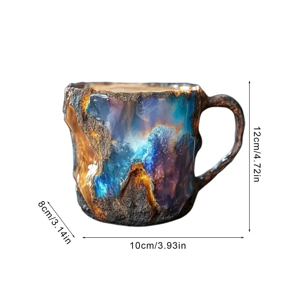 Creative Elegant Coffee Mug resin Agate Crystal Cup Imitation Mineral Crystal Tea Cup Household Water Cup Housewarming Gift