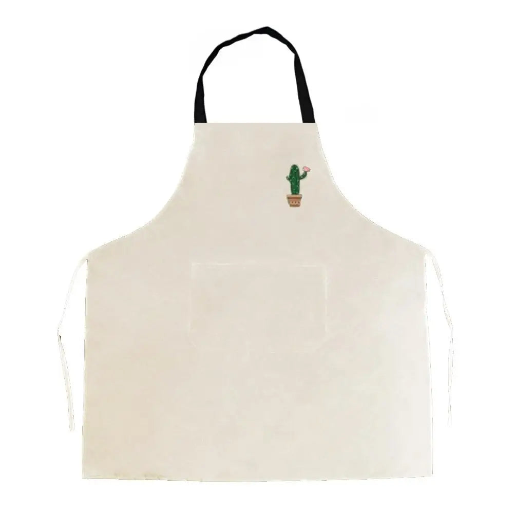 Kitchen Oil Resistant Aprons Cute Cartoon Korean Style Cactus Oil-proof Kitchen Home Rainbow Apron Waterproof Women Men E7M8