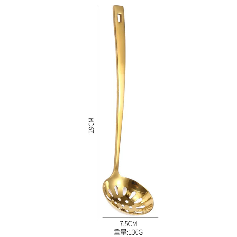 New Kitchen Long Handle Ramen Spoon Soup Ladle Korean Stainless Steel Tableware Bouillon Tablespoons Home Cooking Utensils