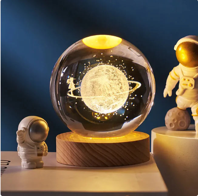 3D Planetary Crystal Ball Night Light