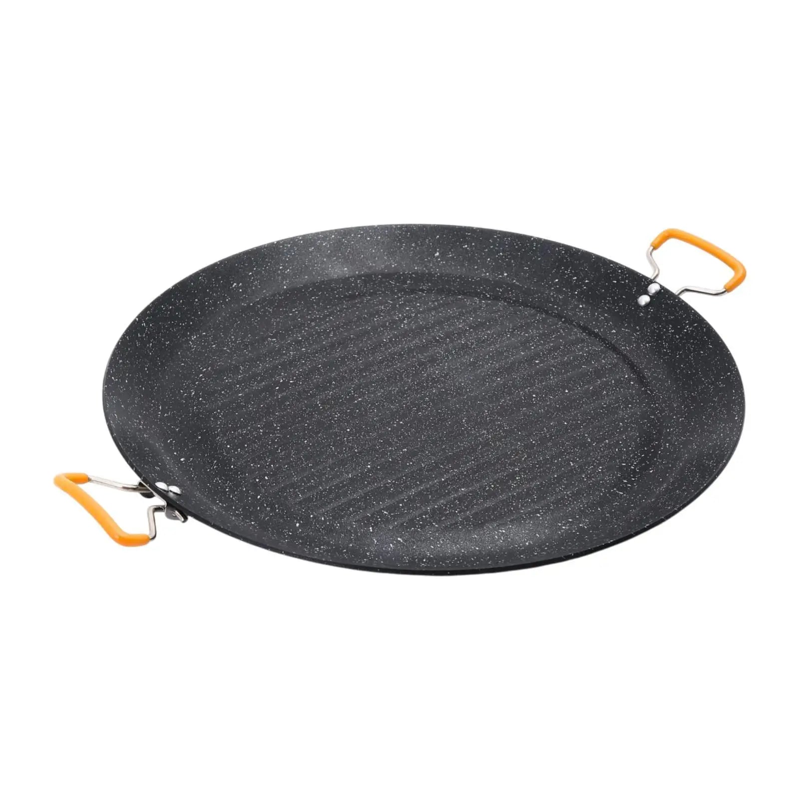 Korean BBQ Grill Pan with Handles Round for Picnic Home Kitchen Barbecue