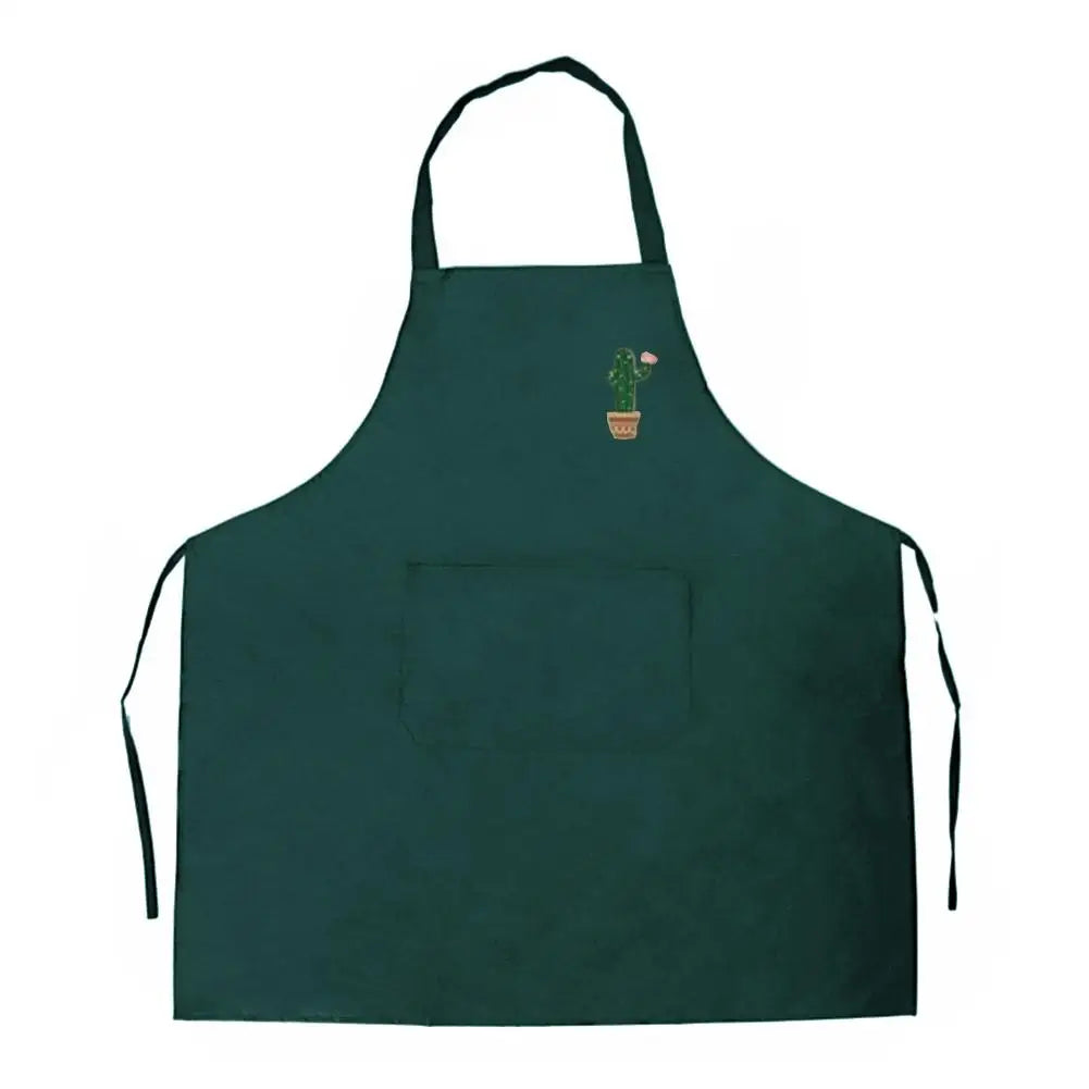 Kitchen Oil Resistant Aprons Cute Cartoon Korean Style Cactus Oil-proof Kitchen Home Rainbow Apron Waterproof Women Men E7M8