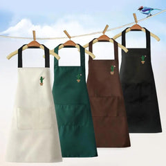 Kitchen Oil Resistant Aprons Cute Cartoon Korean Style Cactus Oil-proof Kitchen Home Rainbow Apron Waterproof Women Men E7M8