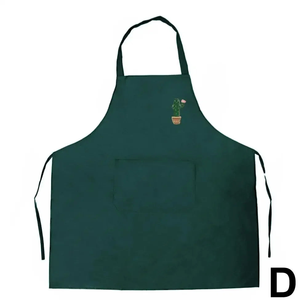 Kitchen Oil Resistant Aprons Cute Cartoon Korean Style Cactus Oil-proof Kitchen Home Rainbow Apron Waterproof Women Men E7M8