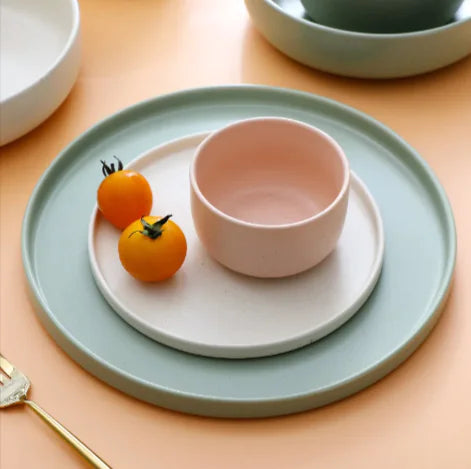 Japanese Ceramic Bowl and Plate Set – Perfect for Ramen, Salads, and More