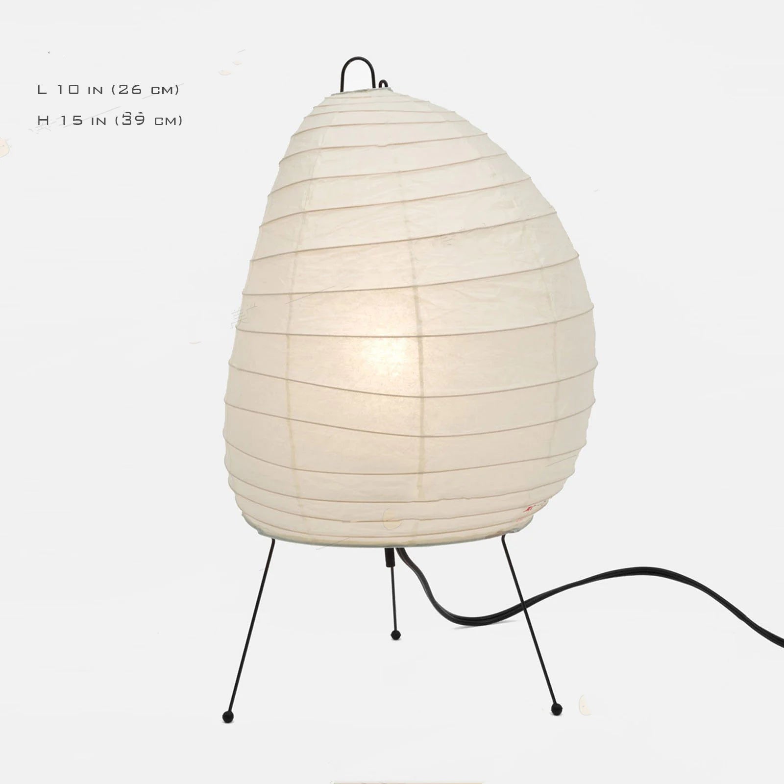 Japanese-Style Rice Paper Table Lamp